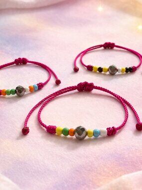 3 Cute Beaded Bracelets Set •Friendship Bracelets • Y2K Stackable Bracelets-Boho
